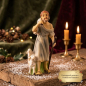 Preview: Handbemalte Krippenfigur Schäfer mit drei Schafen, ca. 10,5 cm, K 914-11